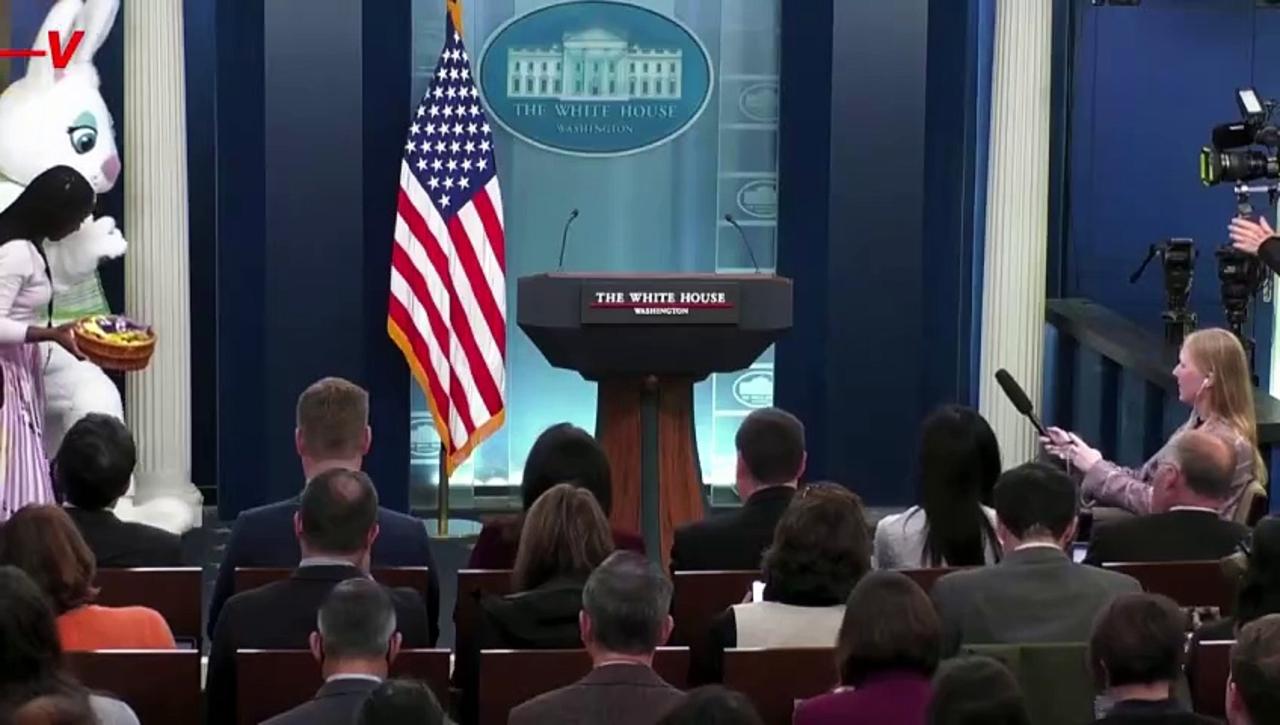 The Easter Bunny Showed Up at the White House Briefing Room