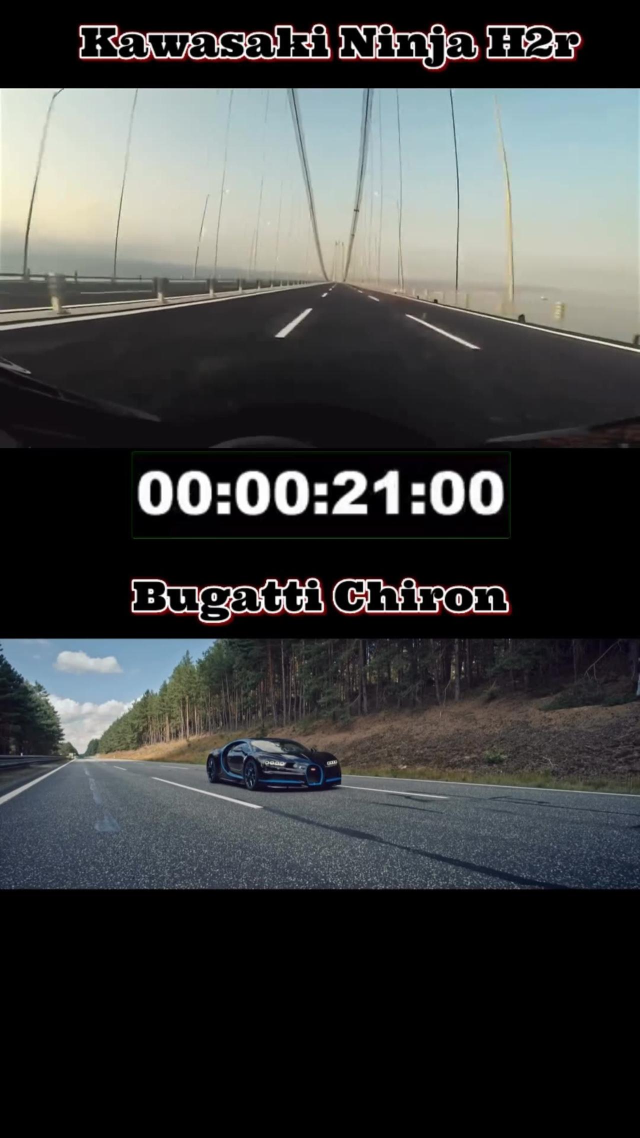 #Bugatti #Chiron Vs #Kawasaki #Ninja