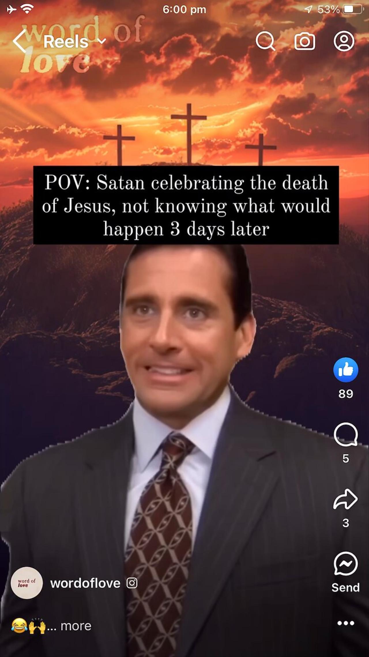 Satan celebrating deaths of Jesus before 3 days Resurrection