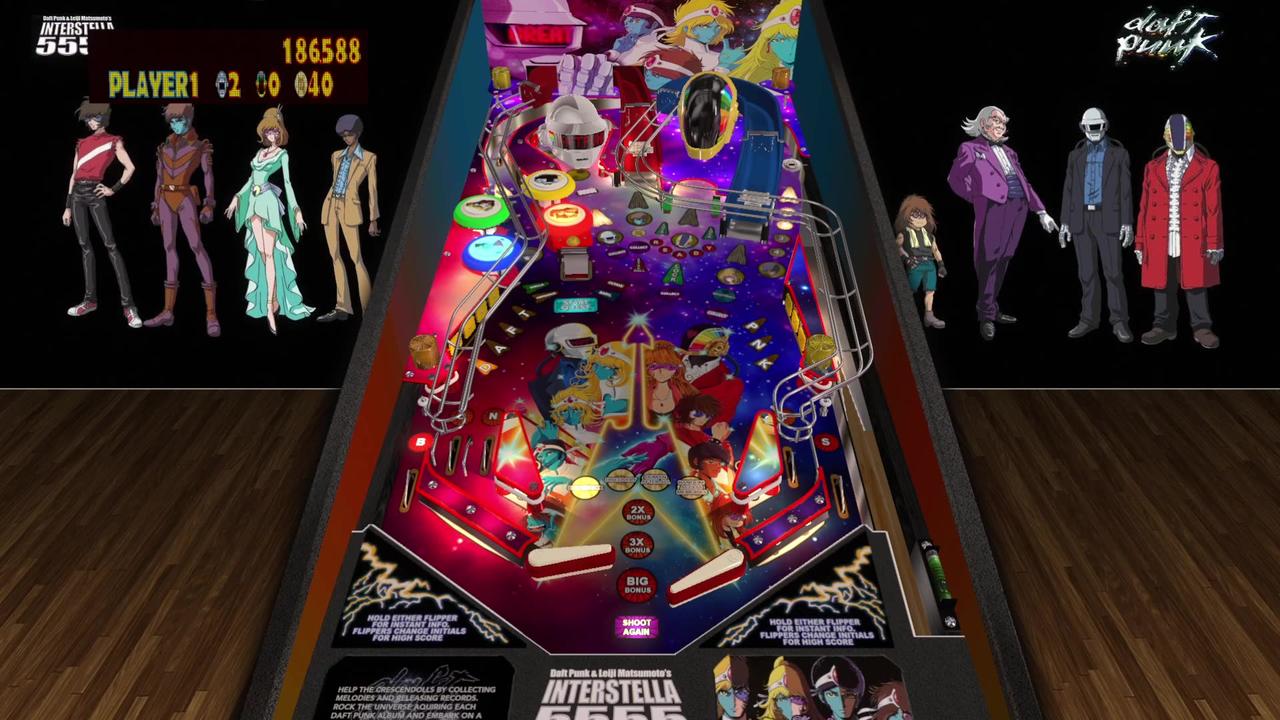 DAFT PUNK Interstella 5555 (Original, 2024) visual pinball game play