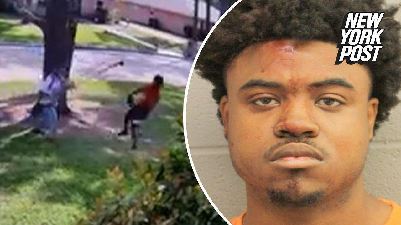 Turf wars! Man with weed whacker slashes robbery suspect in the face