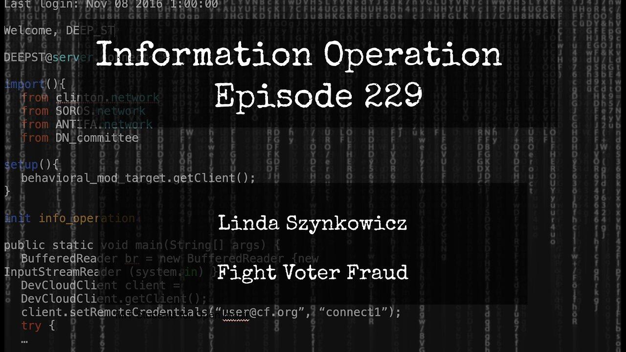 LIVE 4pm EST: IO Episode 229 - Linda Szynkowicz - Fight Voter Fraud