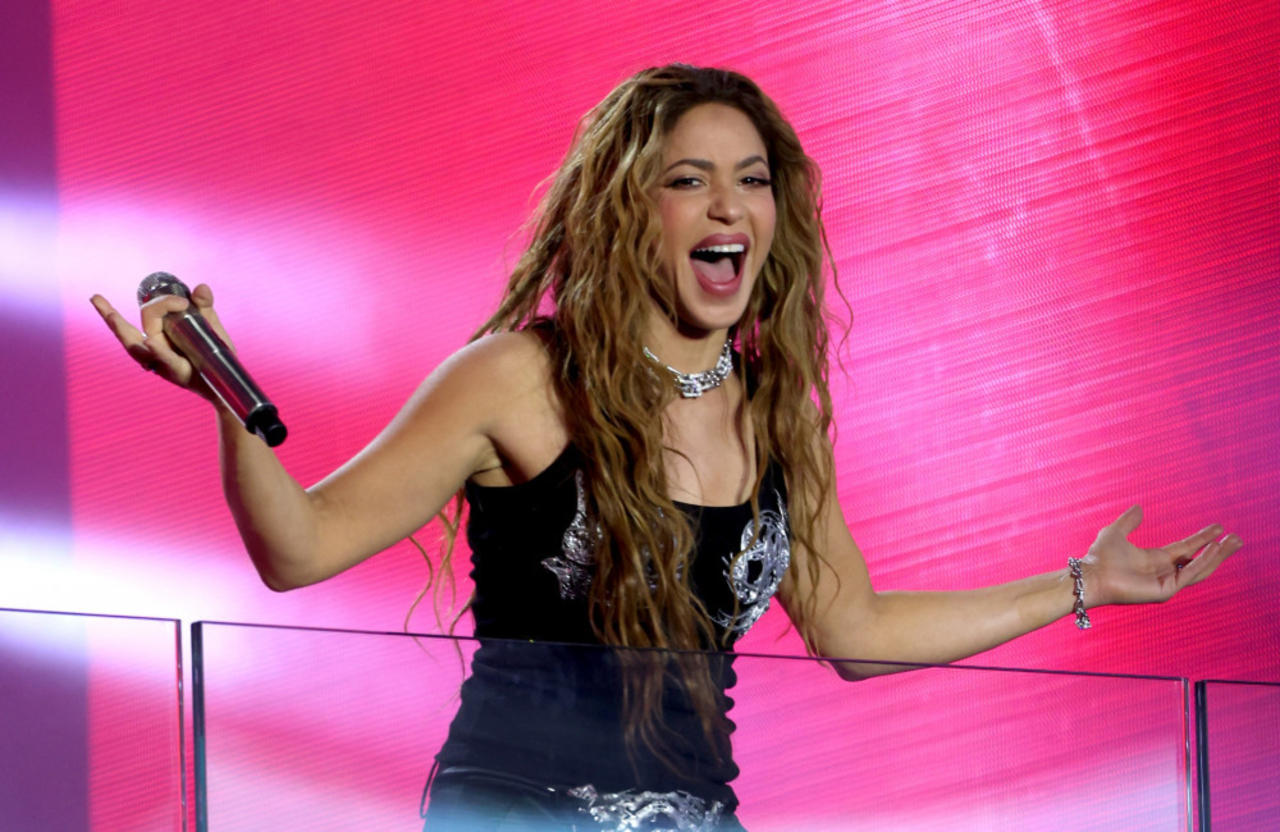 Shakira uses her own hair products she had developed in a lab