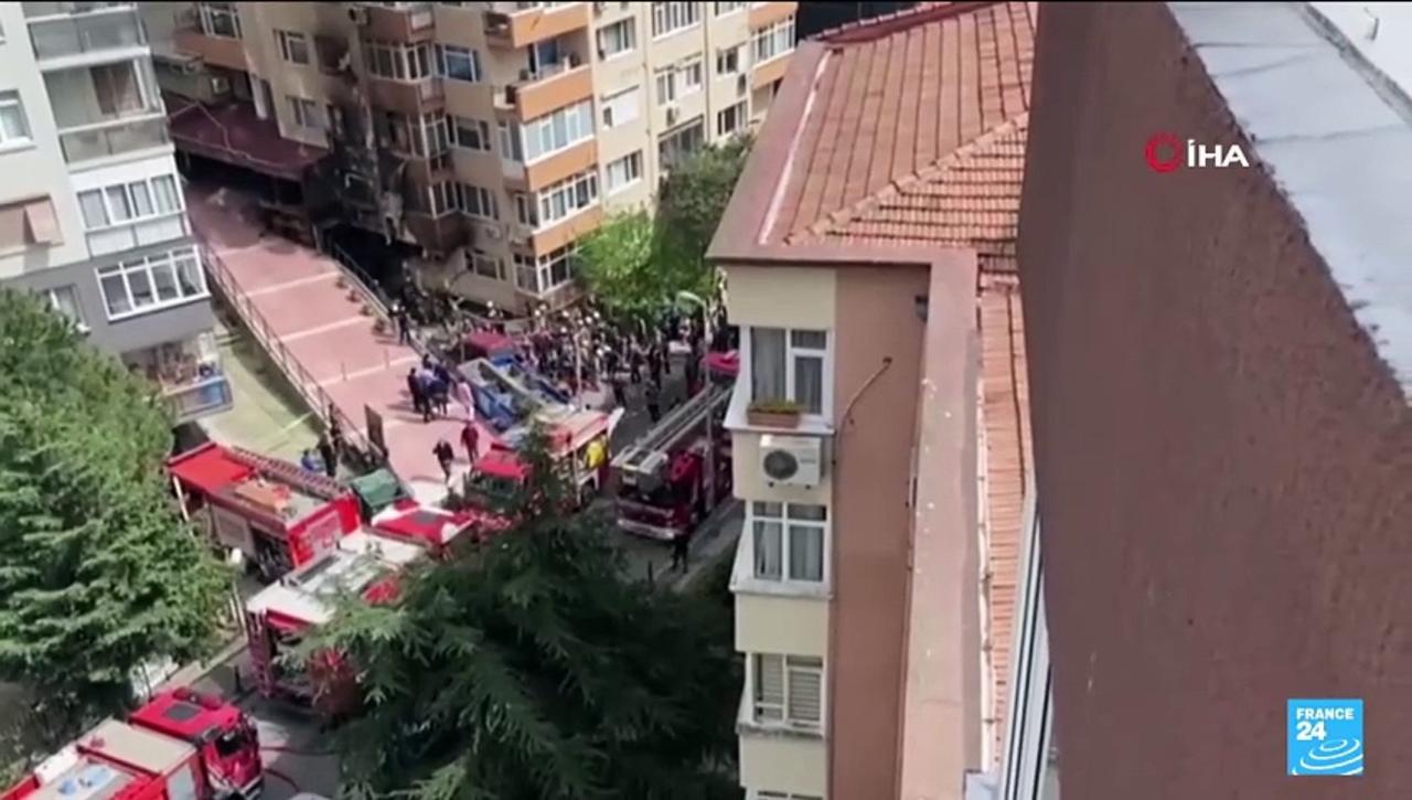 Deadly fire tears through Istanbul apartment block