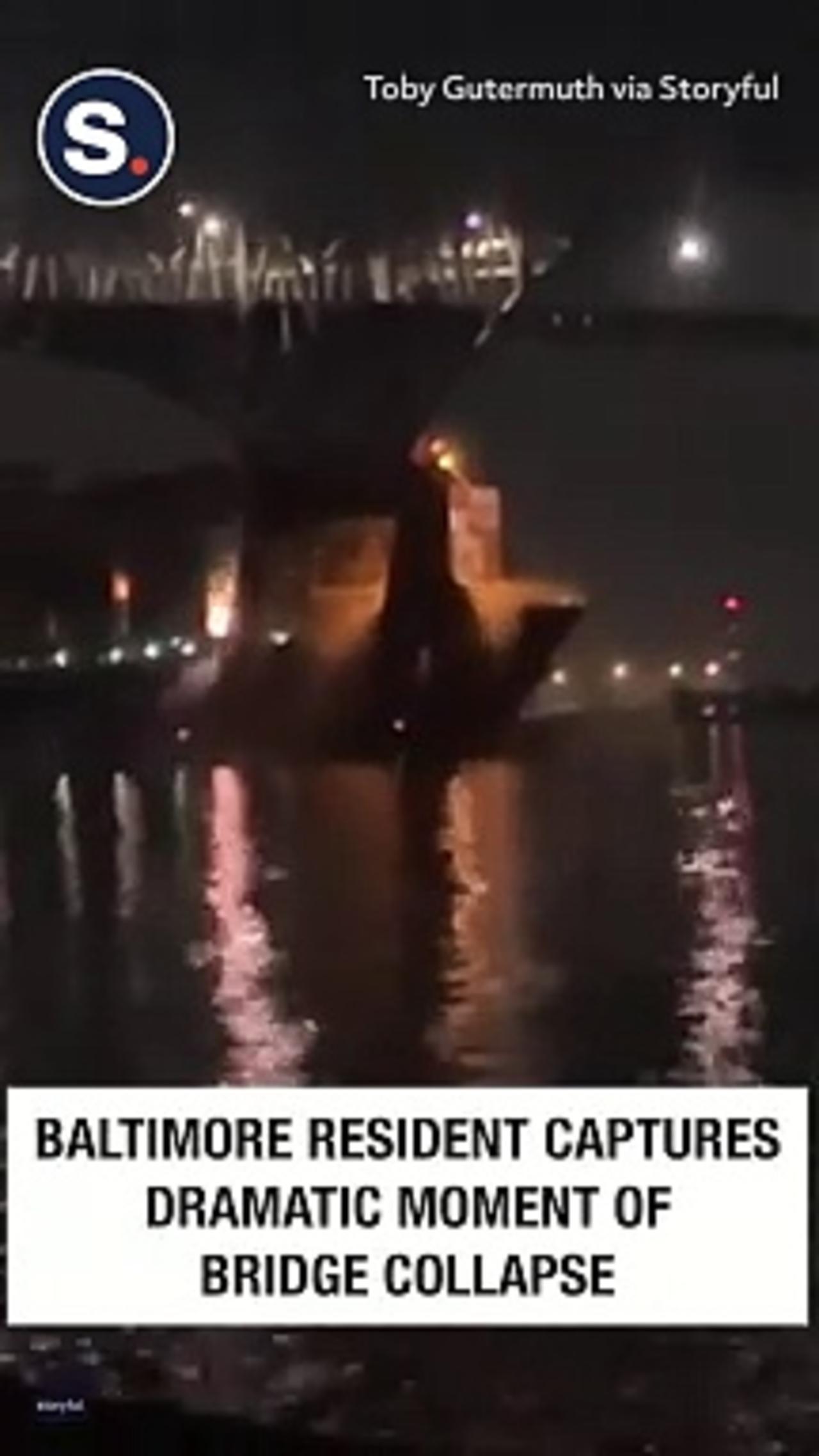 Baltimore Resident Captures Dramatic Moment of Bridge Collapse