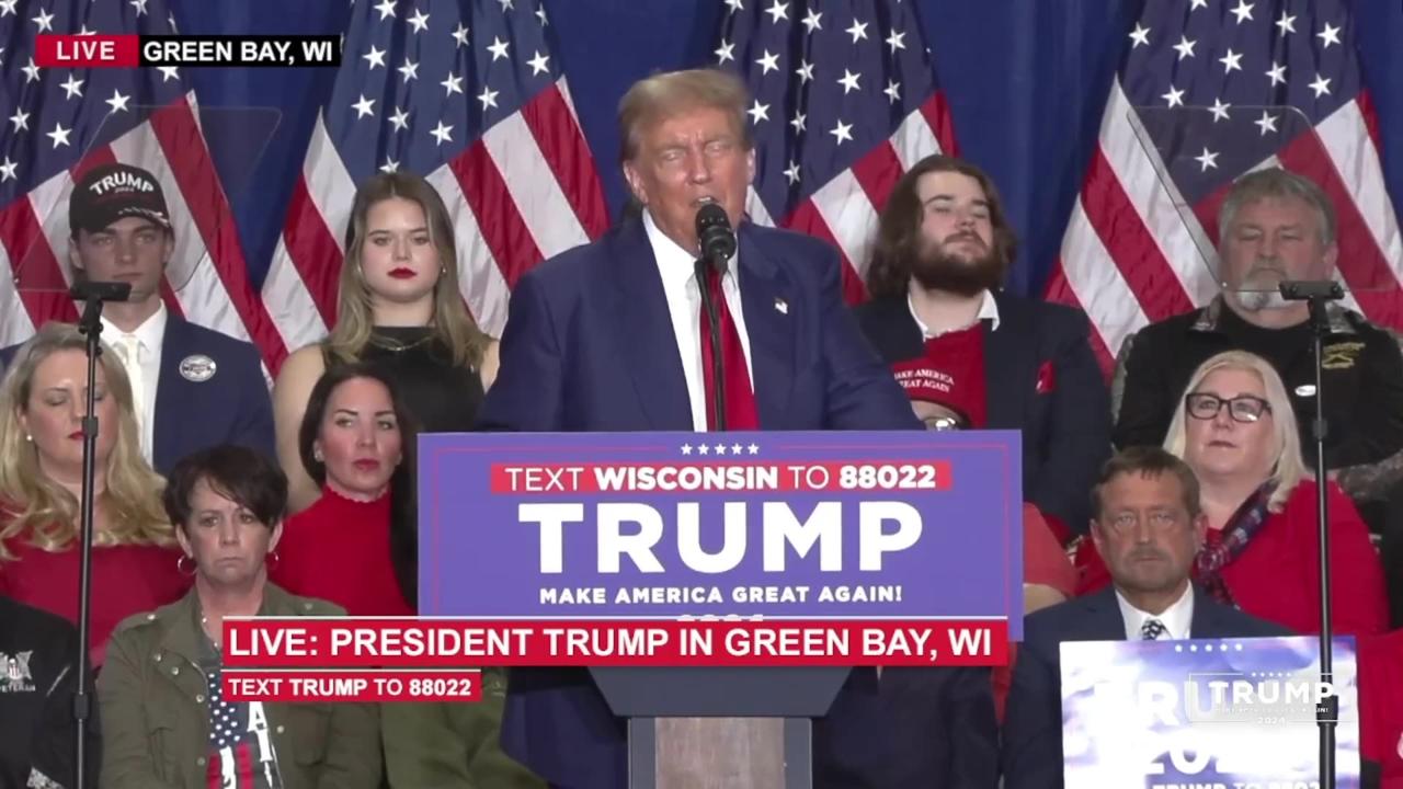 FULL SPEECH President Trump in Green Bay, WI 4-2-24