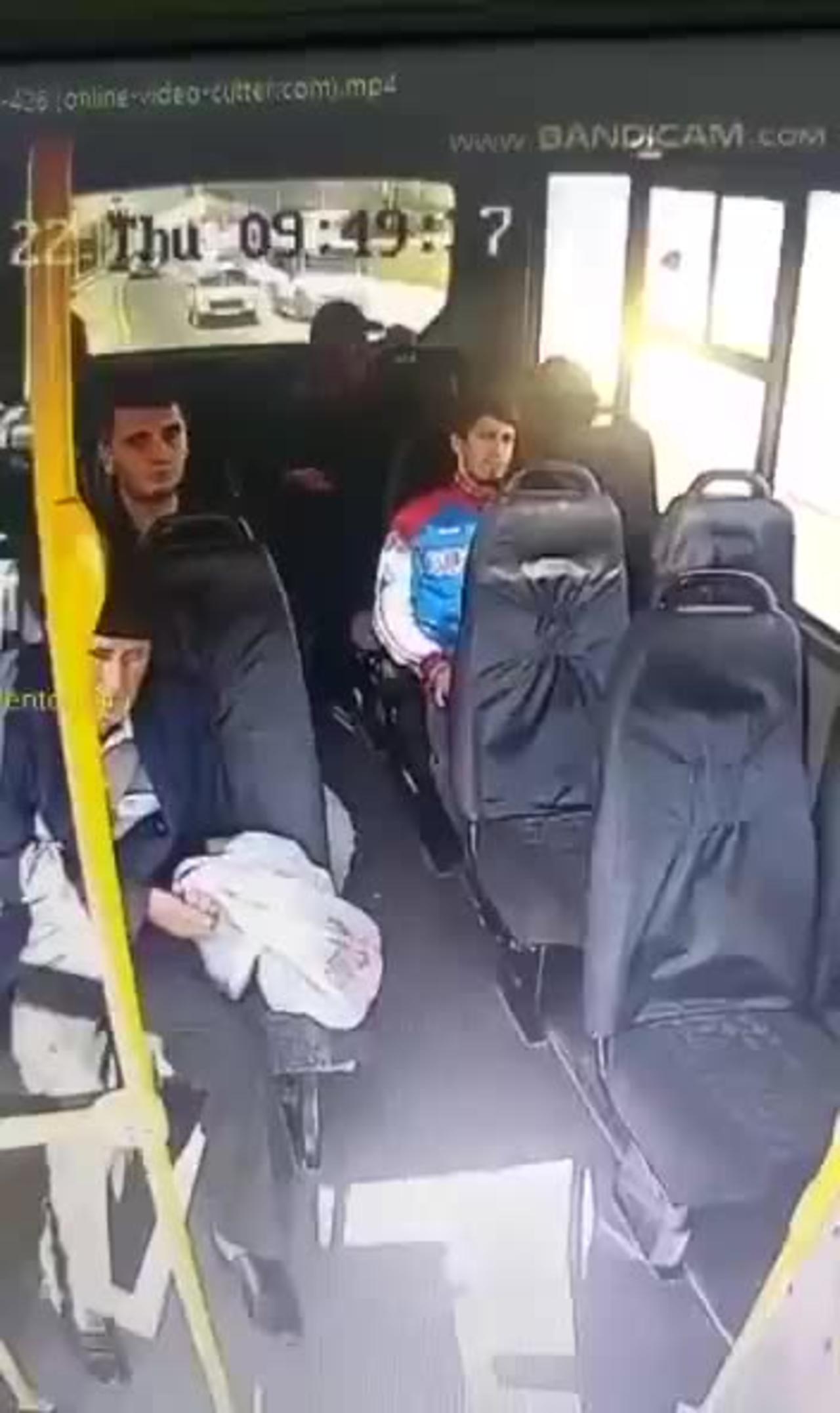 Truck Crashes Into Bus