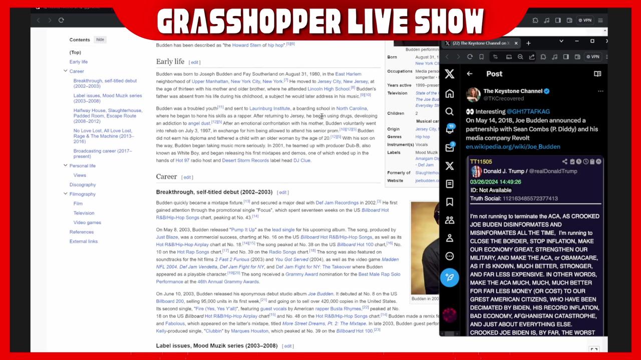 Grasshopper Live Decode Show - And We Know Special + Trump Rally Decode
