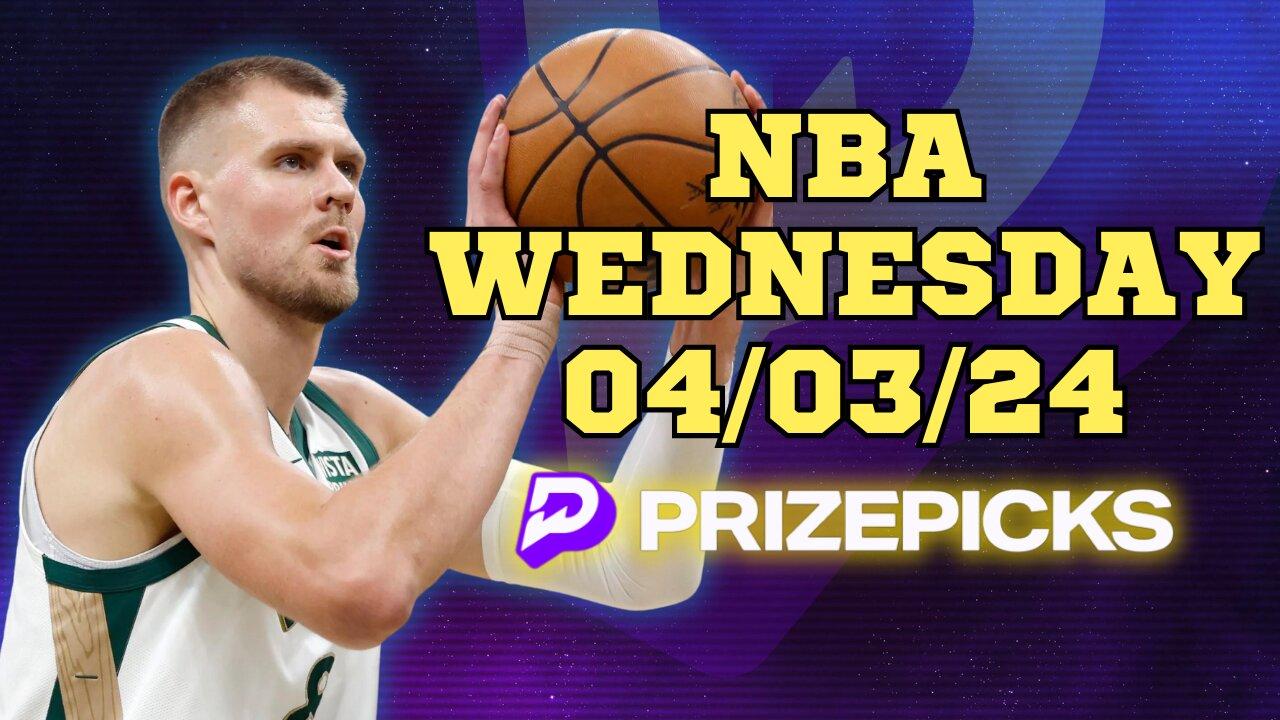 #PRIZEPICKS | BEST PICKS FOR #NBA WEDNESDAY | 04/03/24 | BEST BETS | #BASKETBALL | TODAY | PROP BETS