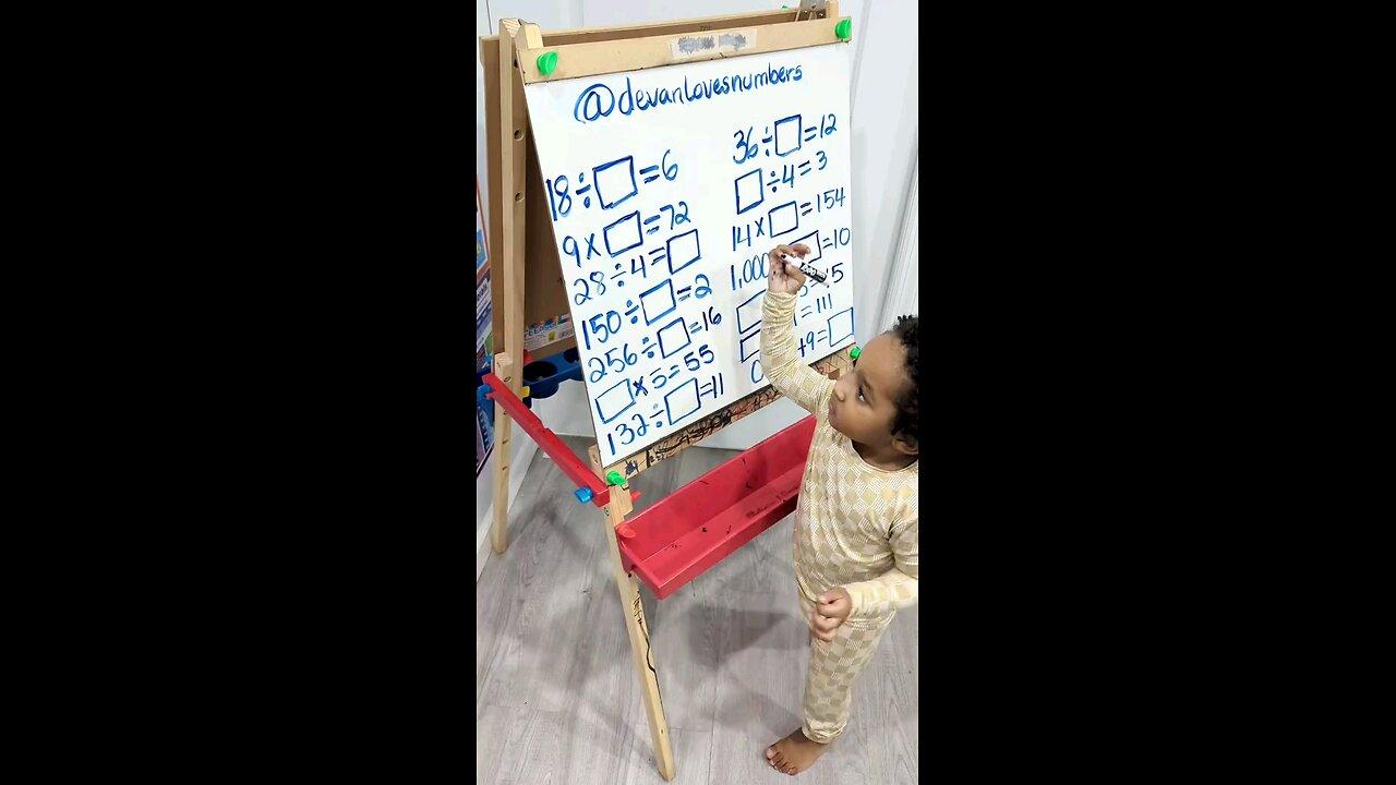 2 year old  do math