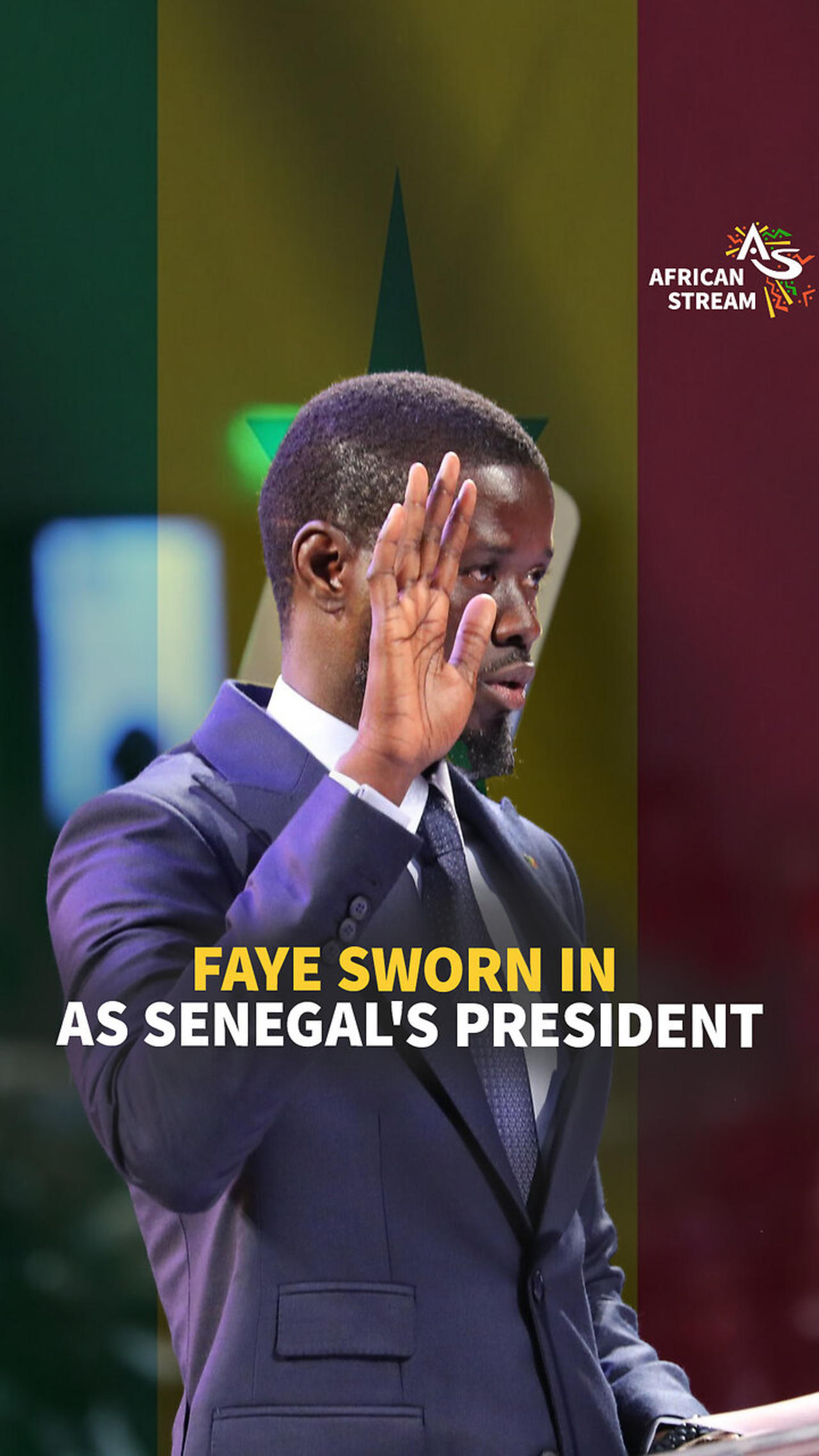 FAYE SWORN IN AS SENEGAL'S PRESIDENT