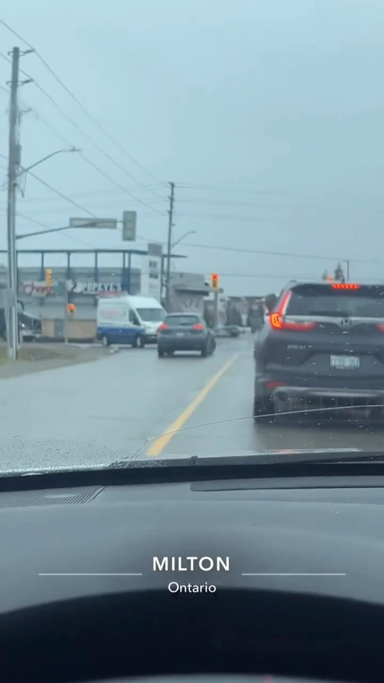 Wrong Way Driver On Milton Ontario