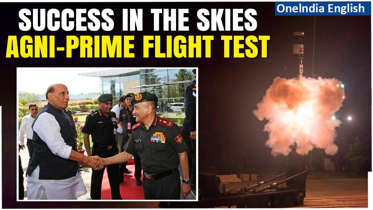 India Achieves Milestone With Successful Testing of Agni-Prime Ballistic Missile | Oneindia News