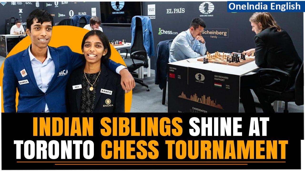 Praggnanandhaa & Vaishali: Historic Sibling Debut at Toronto Chess Tournament Opening |Oneindia News