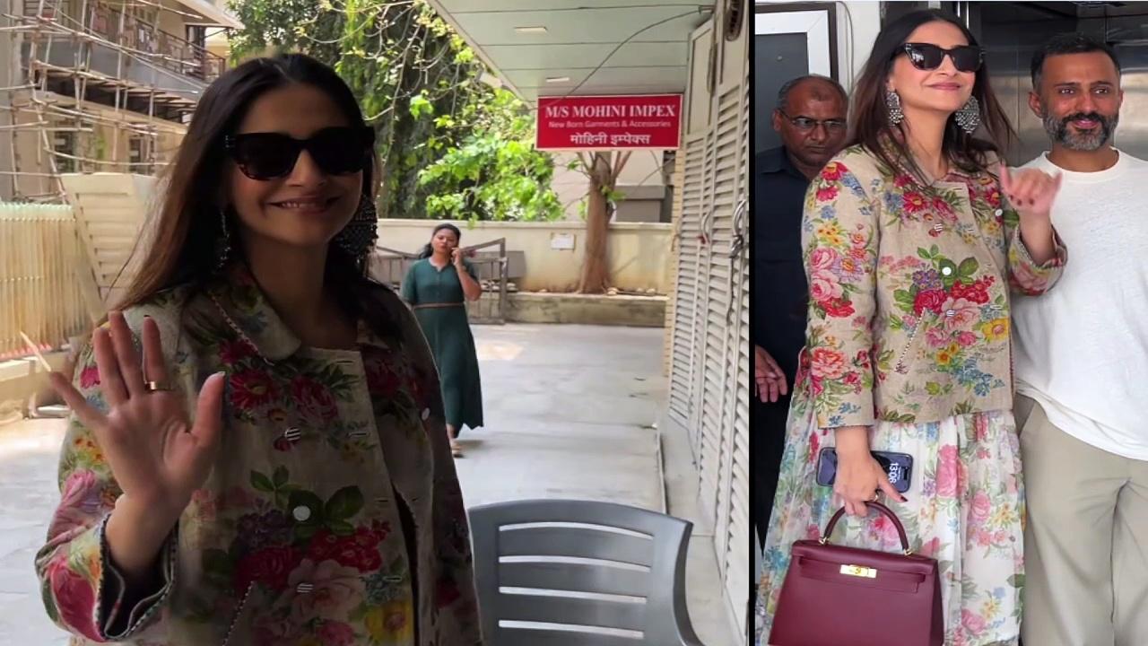Sonam Kapoor brings splash of florals in white maxi dress layered with brown jacket