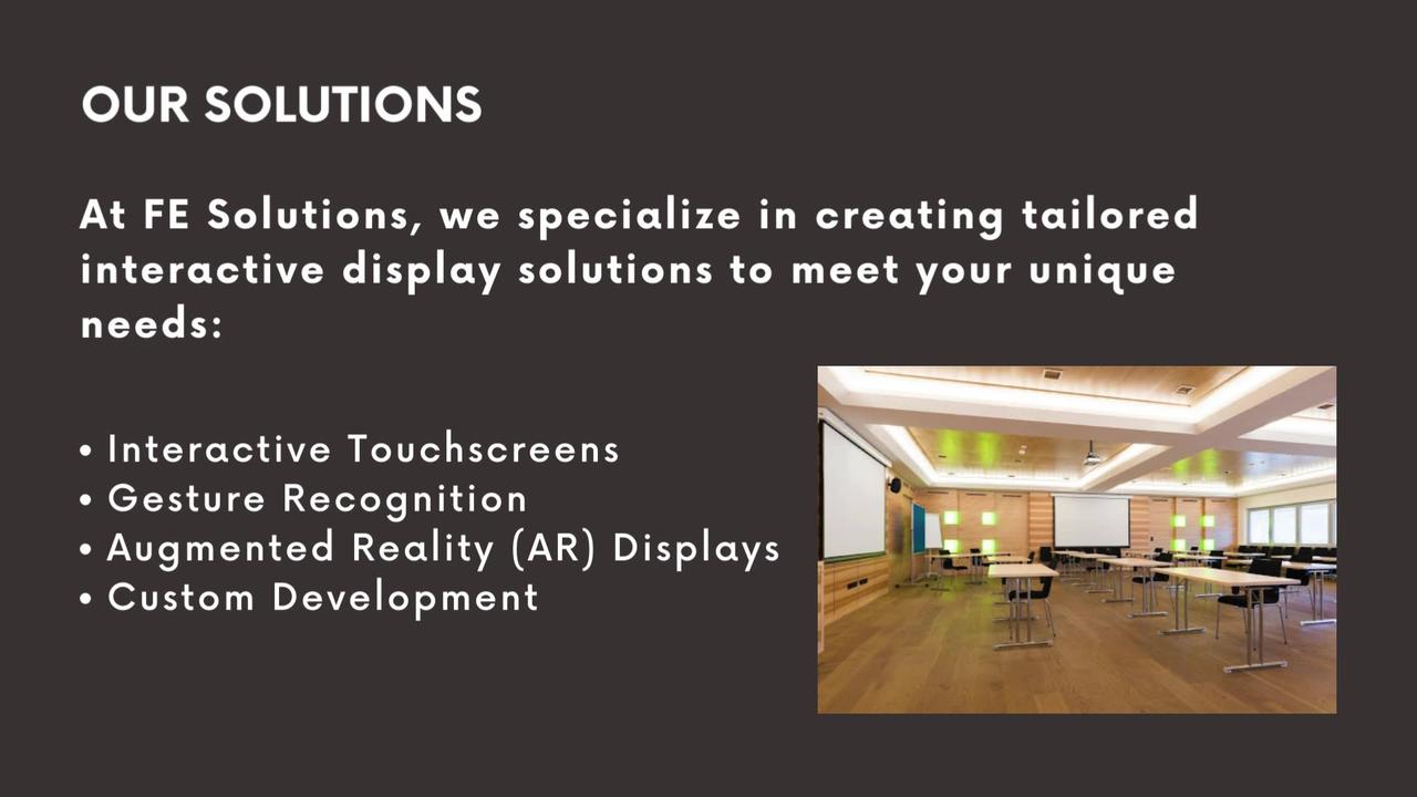 Engage, Impress, Innovate: Interactive Displays by FE Solutions