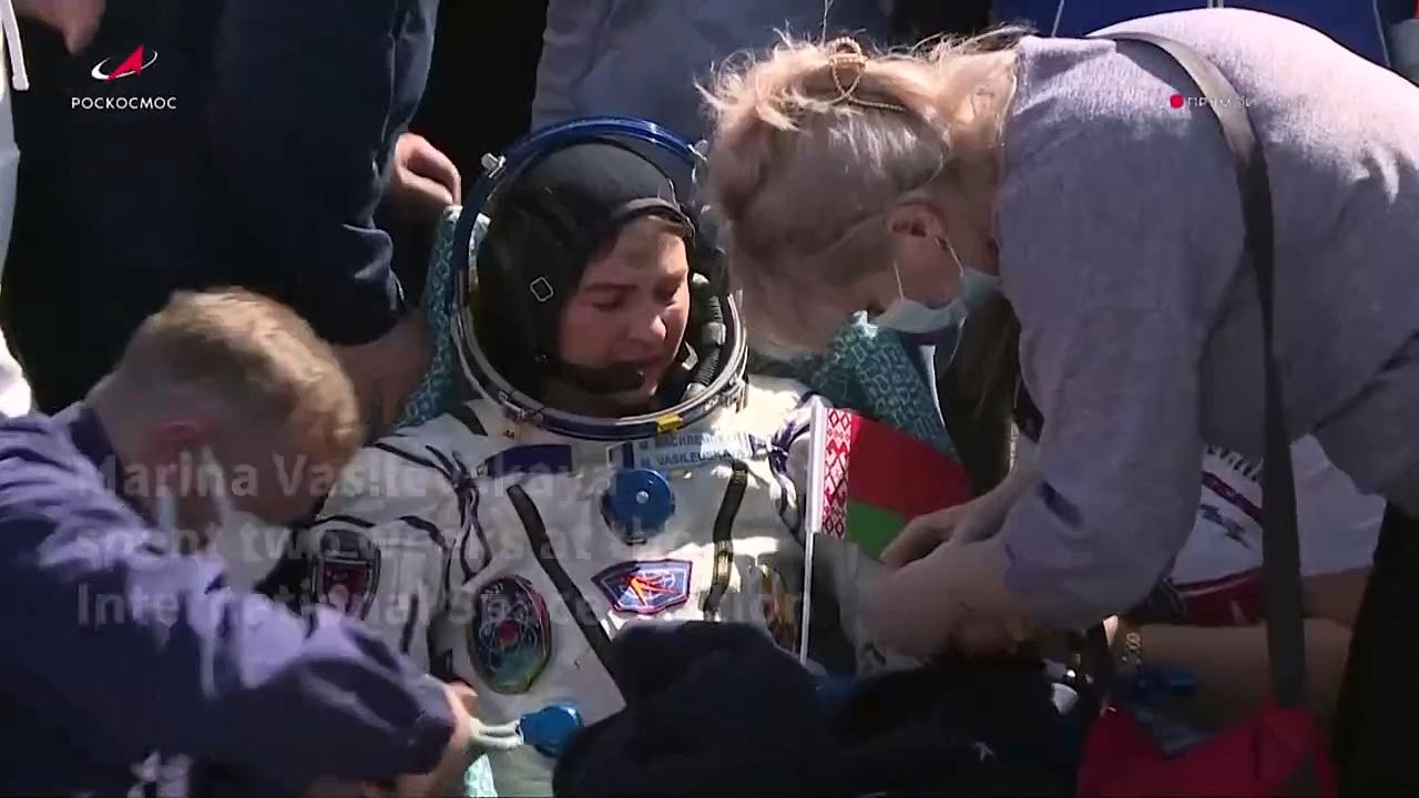First Belarusian woman to go to space returns from ISS