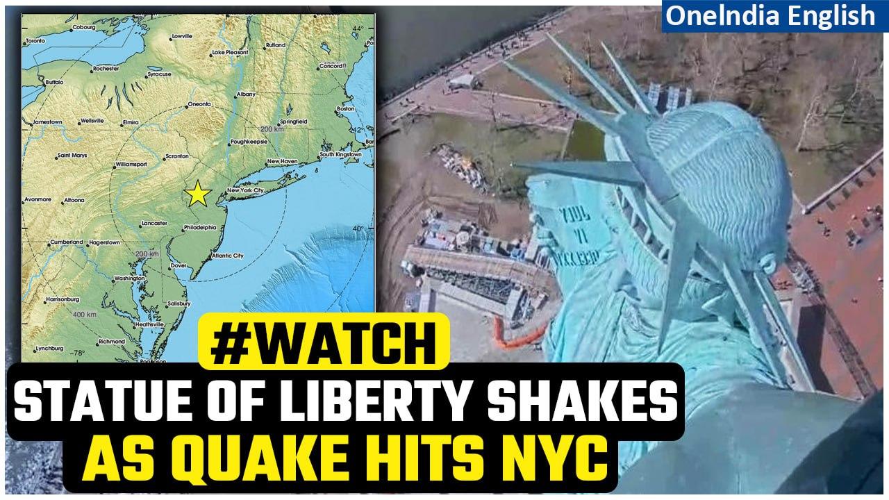 New York City Earthquake: Statue of Liberty shakes after rare earthquake rattles New York | Oneindia