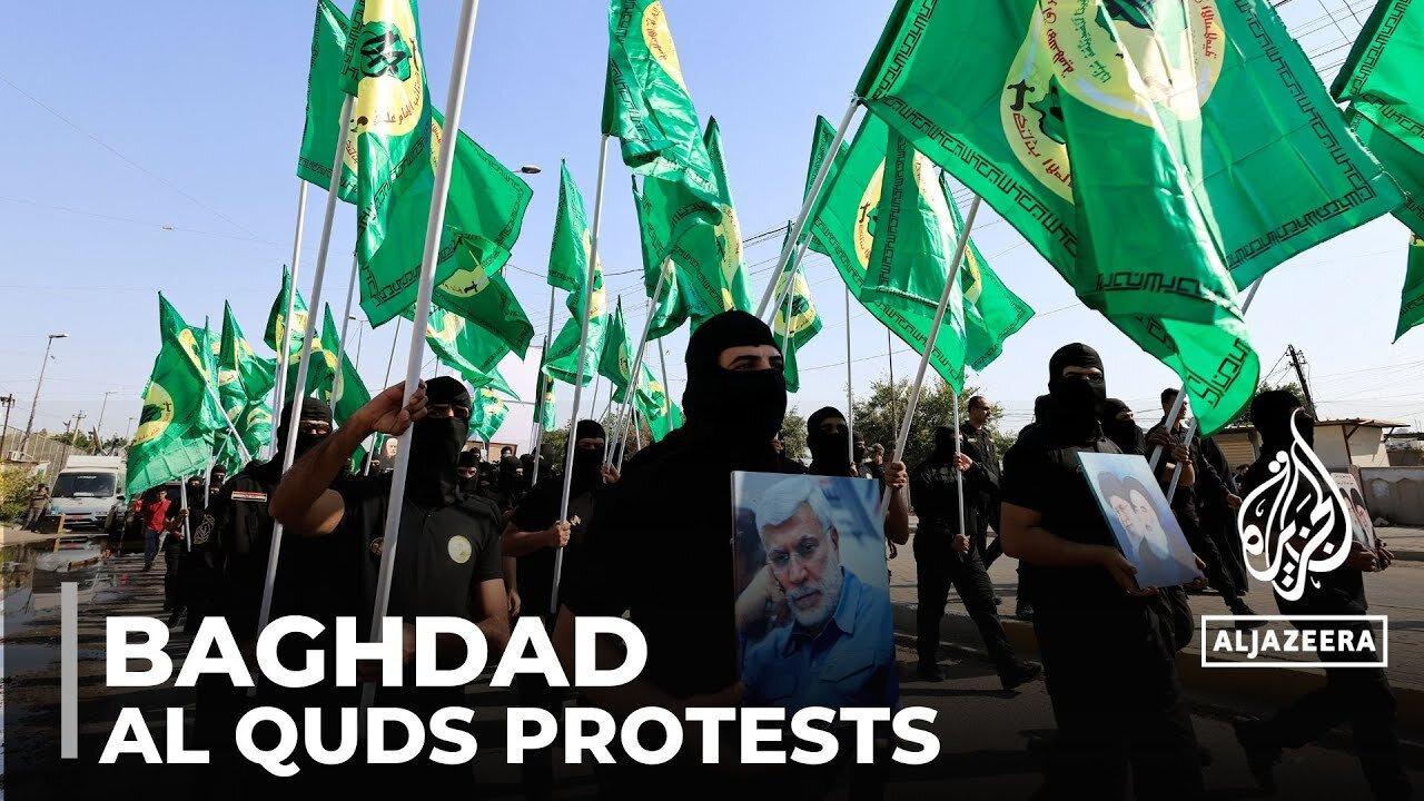 Al Quds protests in Baghdad: Thousands condemn Israel's war on Gaza