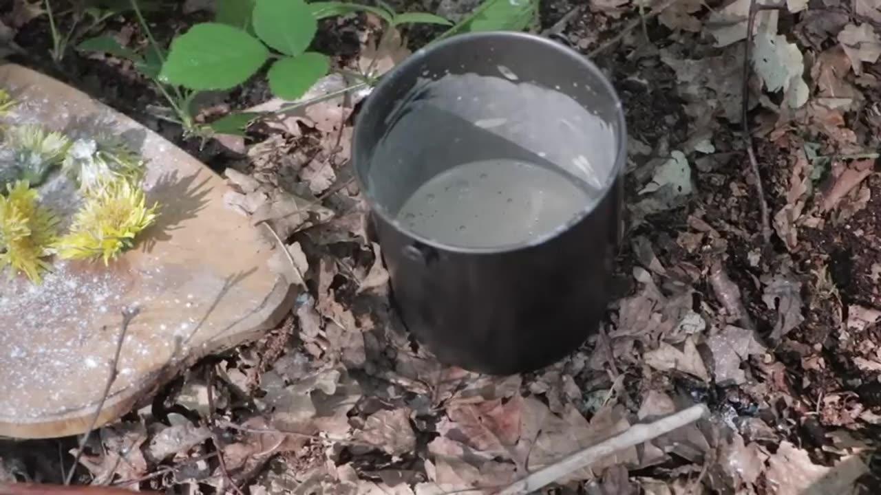 The Best Way To Eat Dandelion Flowers _ Bushcraft Cooking in the Woods