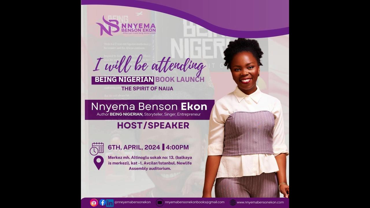 NNYEMA BENSON EKON -BEING NIGERIAN (THE SPIRIT OF NAIJA) BOOK LAUNCH-