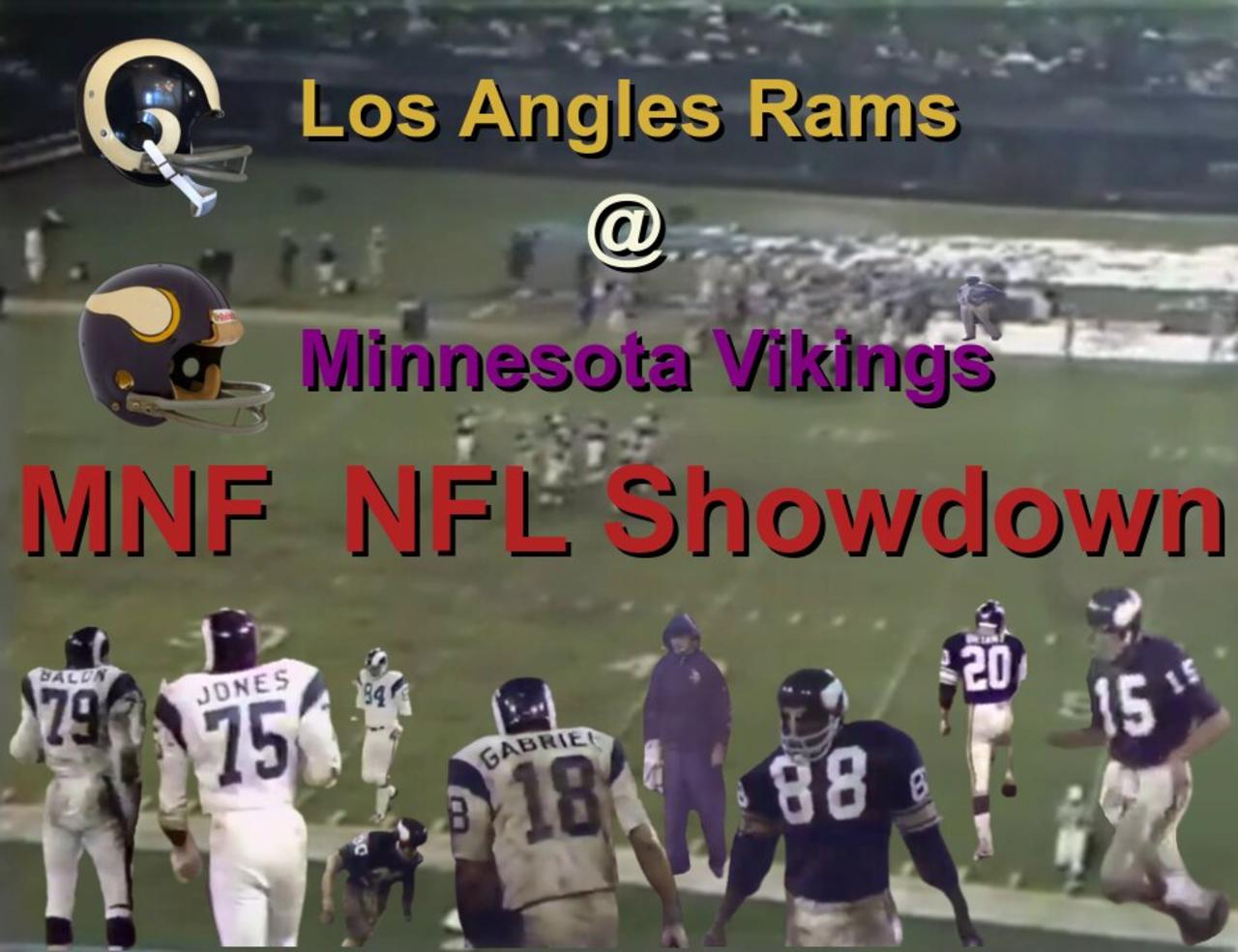 NFL MNF Rams at Vikings in drive in format clash of the Titans