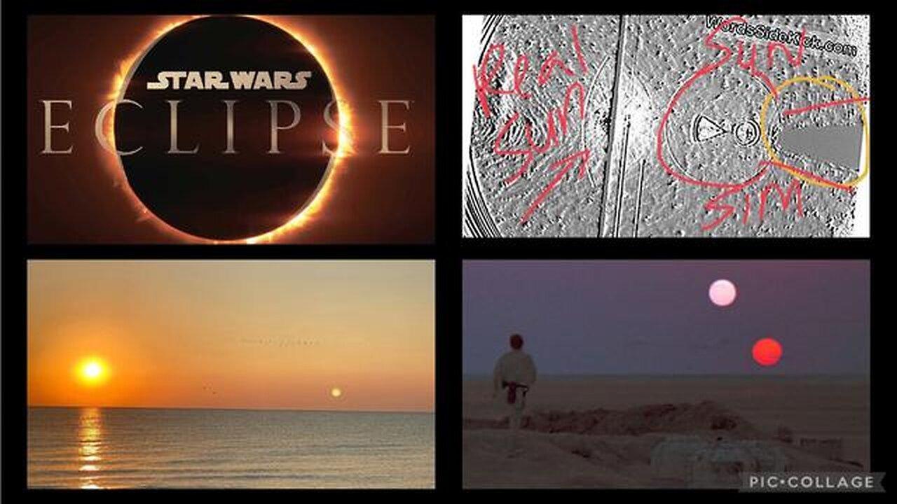 ECLIPSE 2024: STAR WARS BATTLE OF THE TWO SUNS / STARS (YAHWEH’s SUN vs SATAN’S ARTIFICIAL SUN SIM)