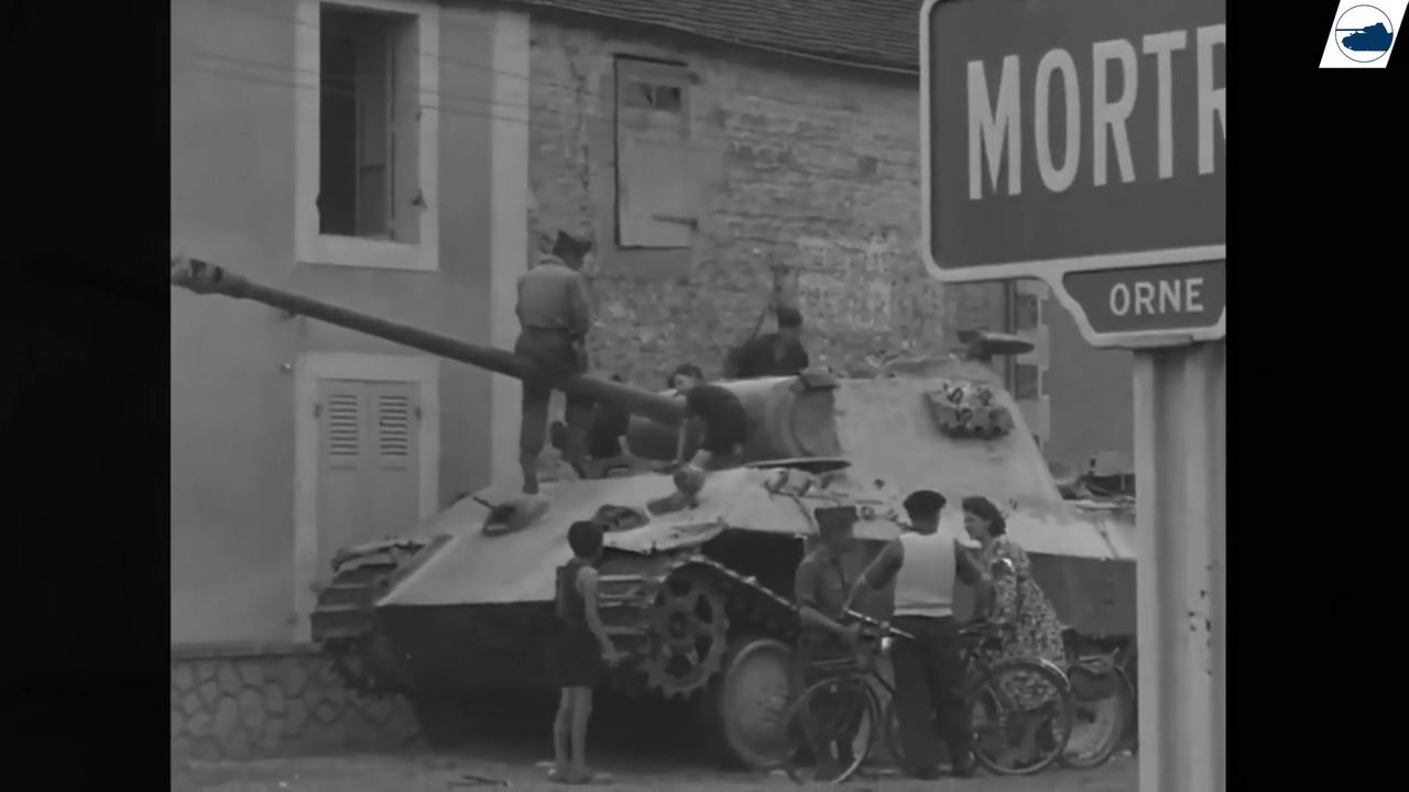 WW2 Panther Ausf.A Wrecks Normandy footage - Panzerkampfwagen V.