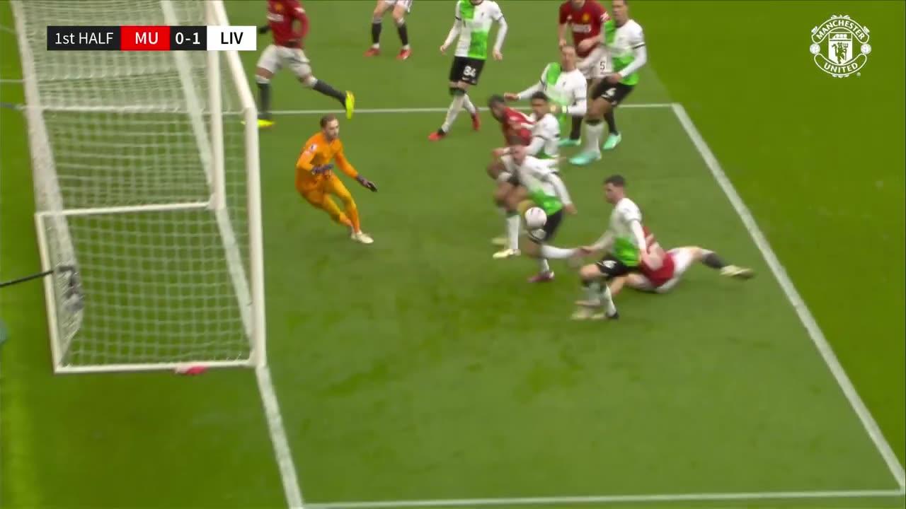 Bruno Scores From The Halfway Line 🤯 - Man Utd 2-2 Liverpool - Highlights