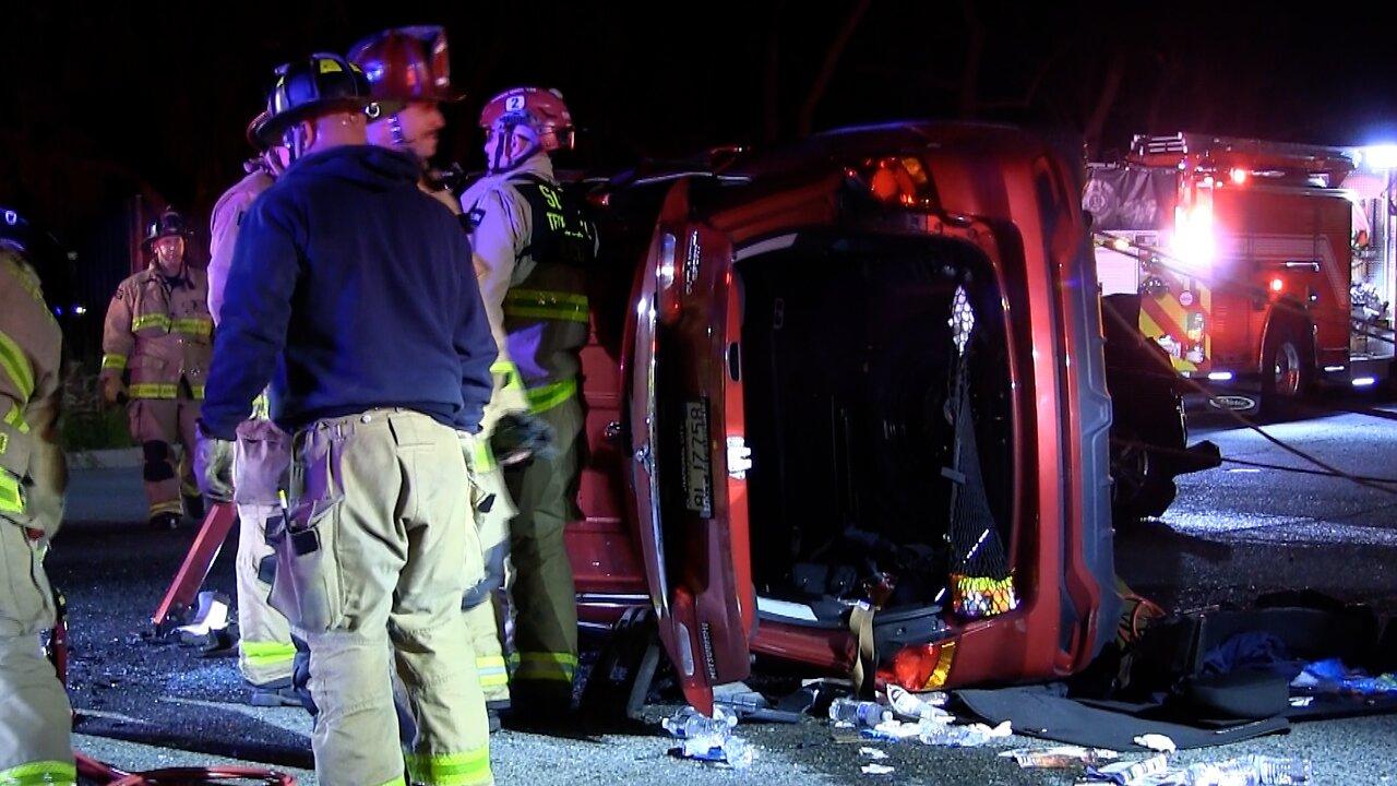 3 Rescued from Overturned SUV