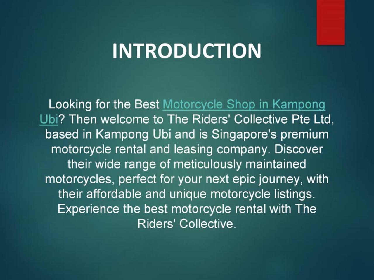 Best Motorcycle Shop in Kampong Ubi