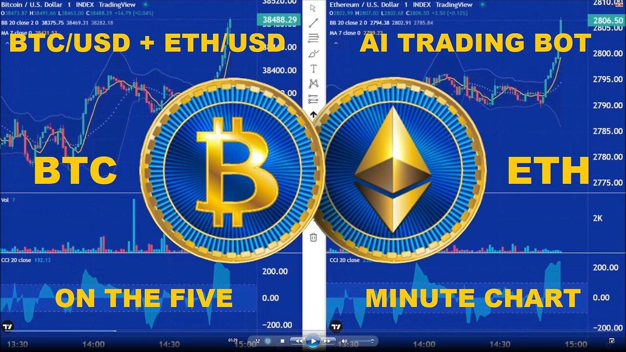 LIVE - AI Trading Bot - Buy + Sell Signals for Bitcoin + Ethereum
