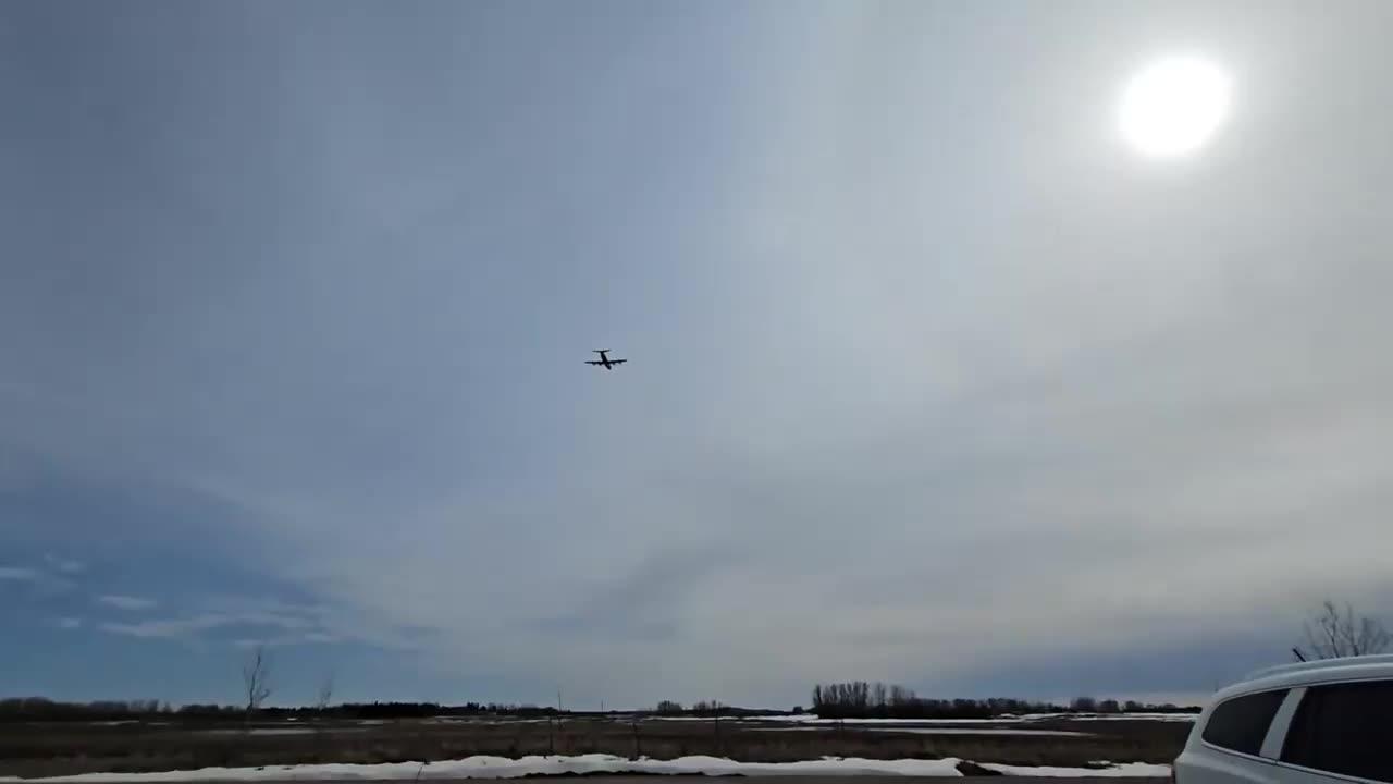 Lockheed Electra takeoff Red deer, Alberta ( CYQF)