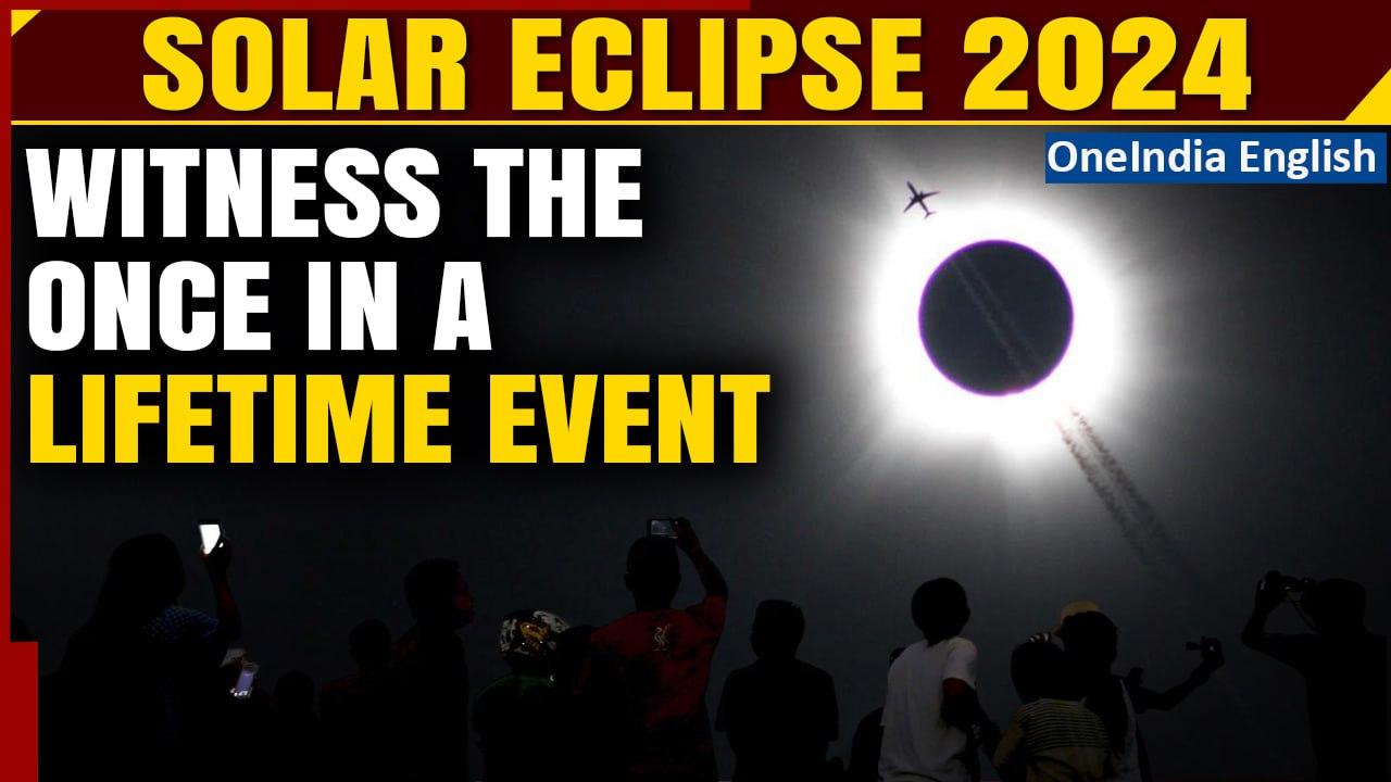 Solar Eclipse 2024: Visuals Reveal Unforgettable Moment of Nature's Marvel Across America | Oneindia