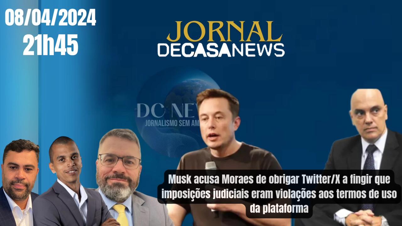 Musk acusa Moraes de obrigar Twitter/X a fingir que imposições judiciais