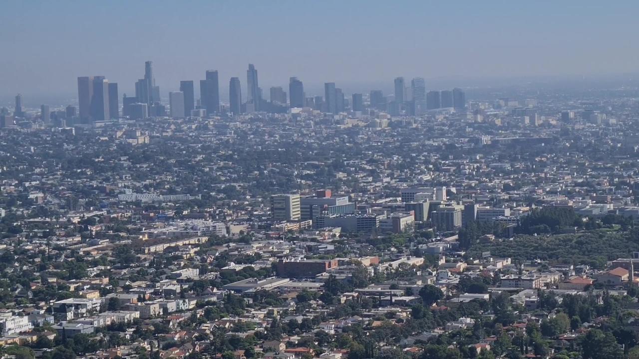 View of Los Angeles skyline from the Griffith Observatory