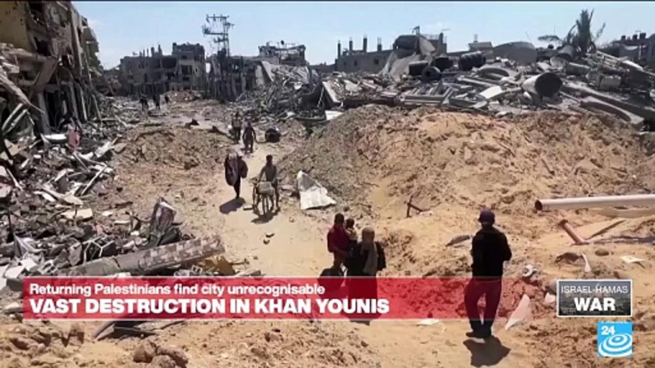 Palestinians returning to Khan Younis after Israeli withdrawal find unrecognizable city
