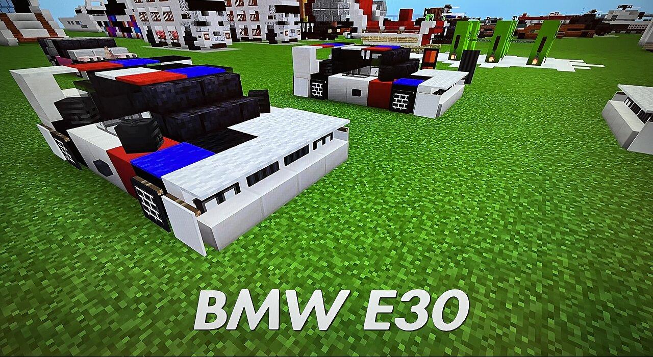 Minecraft Tutorial - BMW E30 - how to make a car in Minecraft