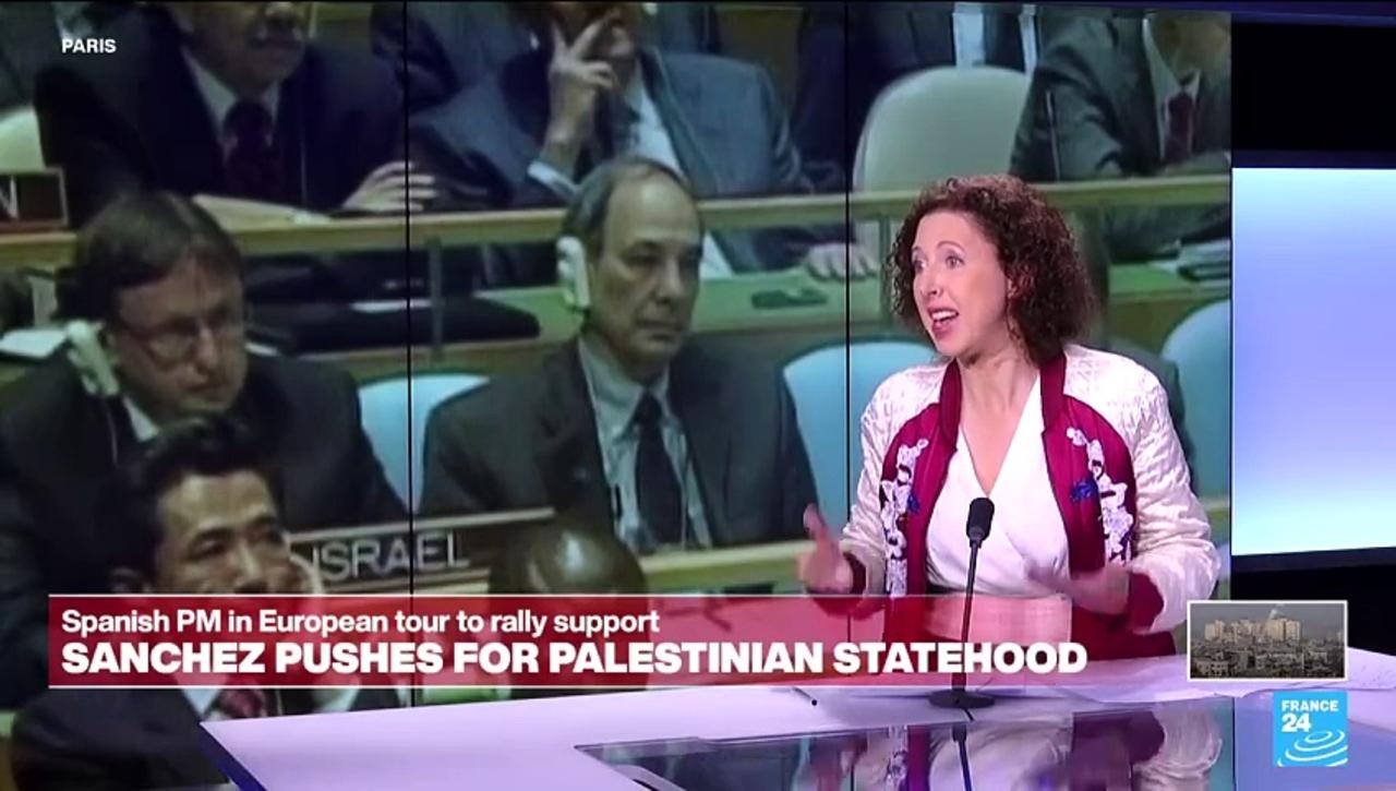 Spain's Sanchez pushes for recognition of Palestinian statehood