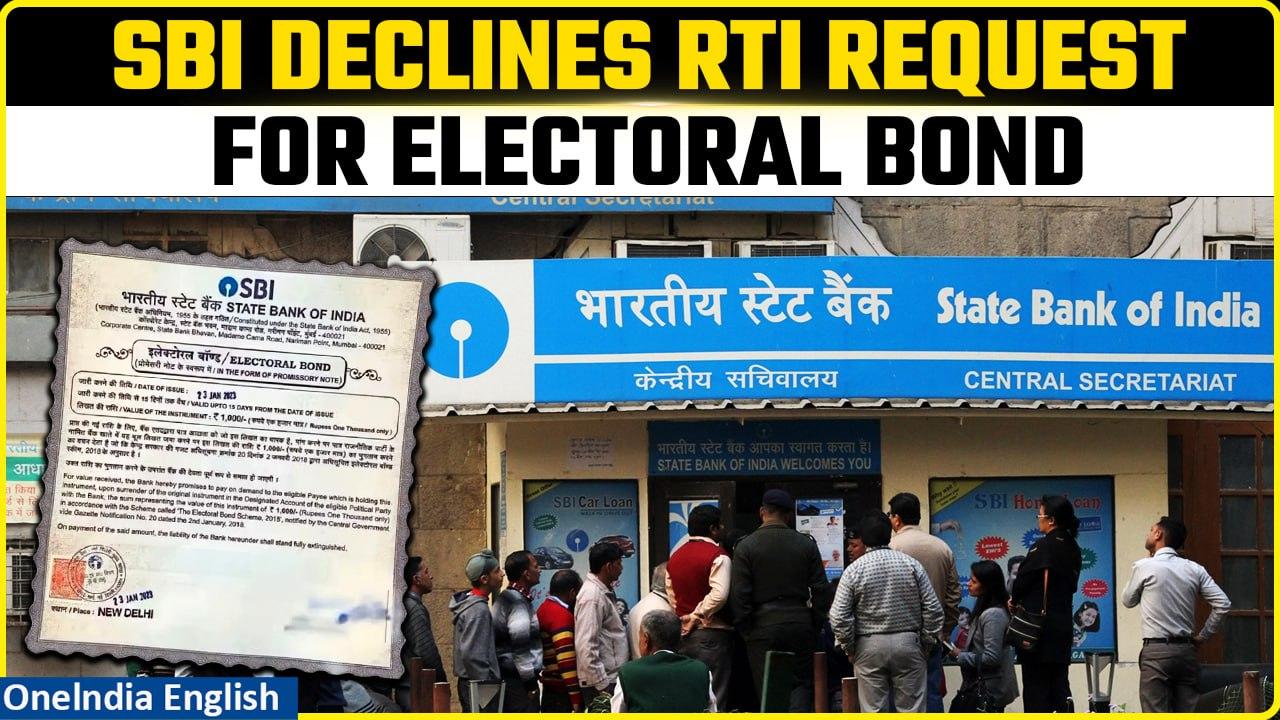 Electoral Bond Details: SBI Refuses to Disclose Electoral Data Citing RTI Act and SC Order| Oneindia