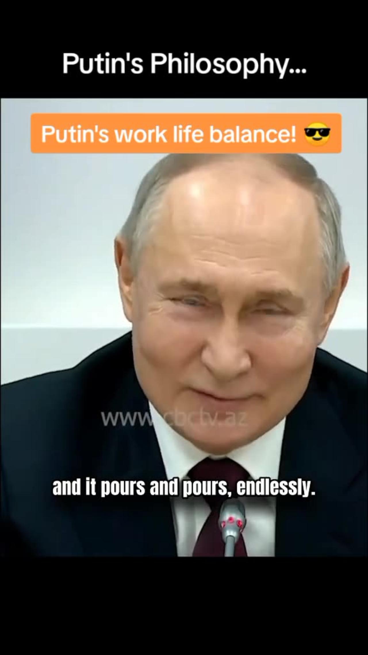 Putin shares how difficult it is to balance his line of work with personal life.