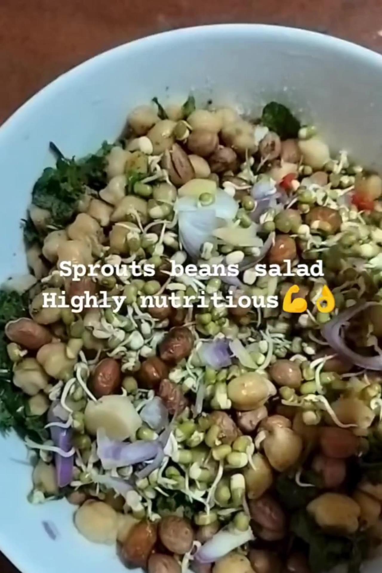 🌱 Boost Your Health with Sprouts Bean Salad Recipe! Nutritious Delight 🥗 #HealthyRecipes #Superfood