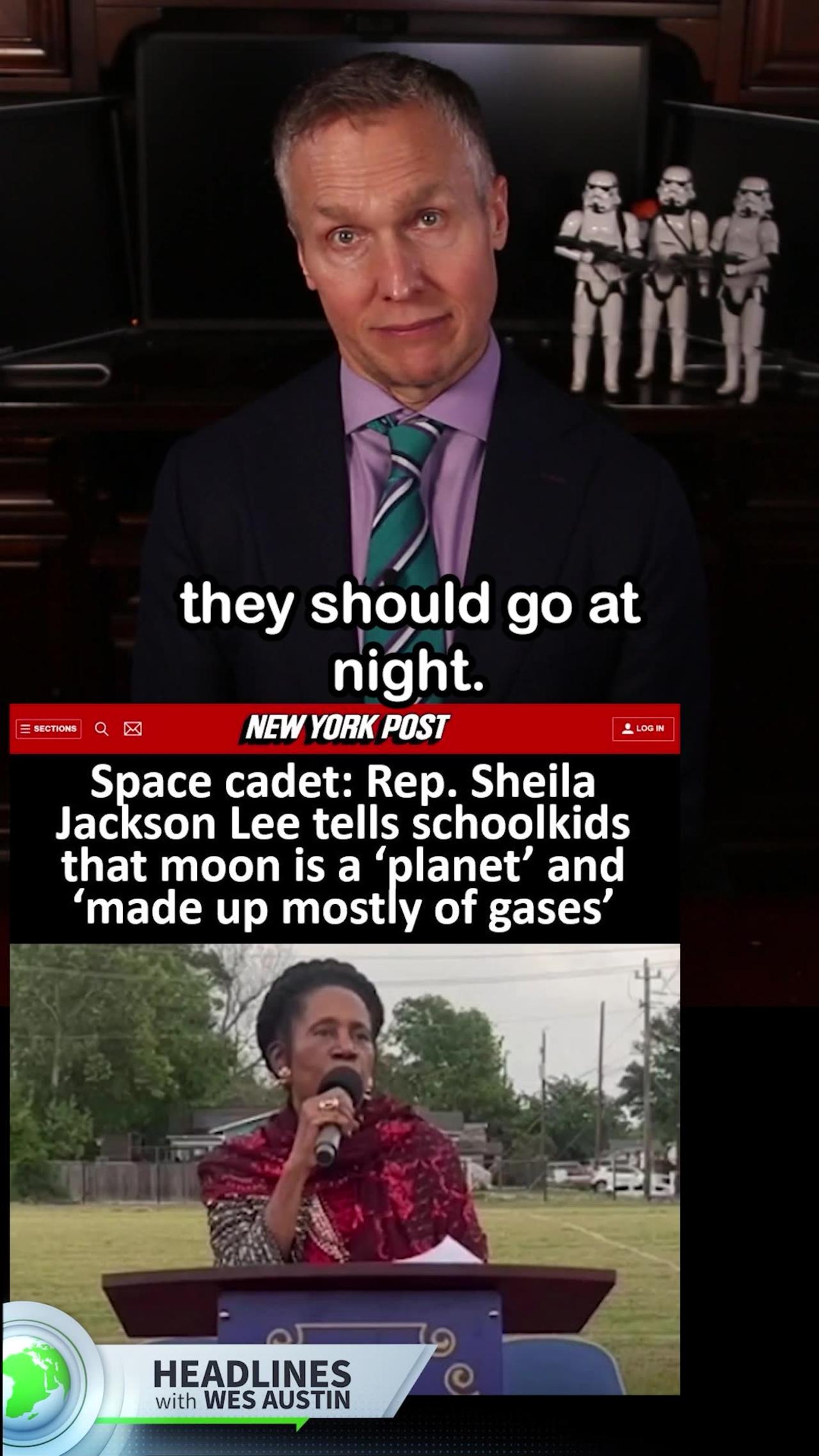Rep Sheila Jackson Lee Tells Schoolkids That Moon is ‘Made Up Mostly of Gases’