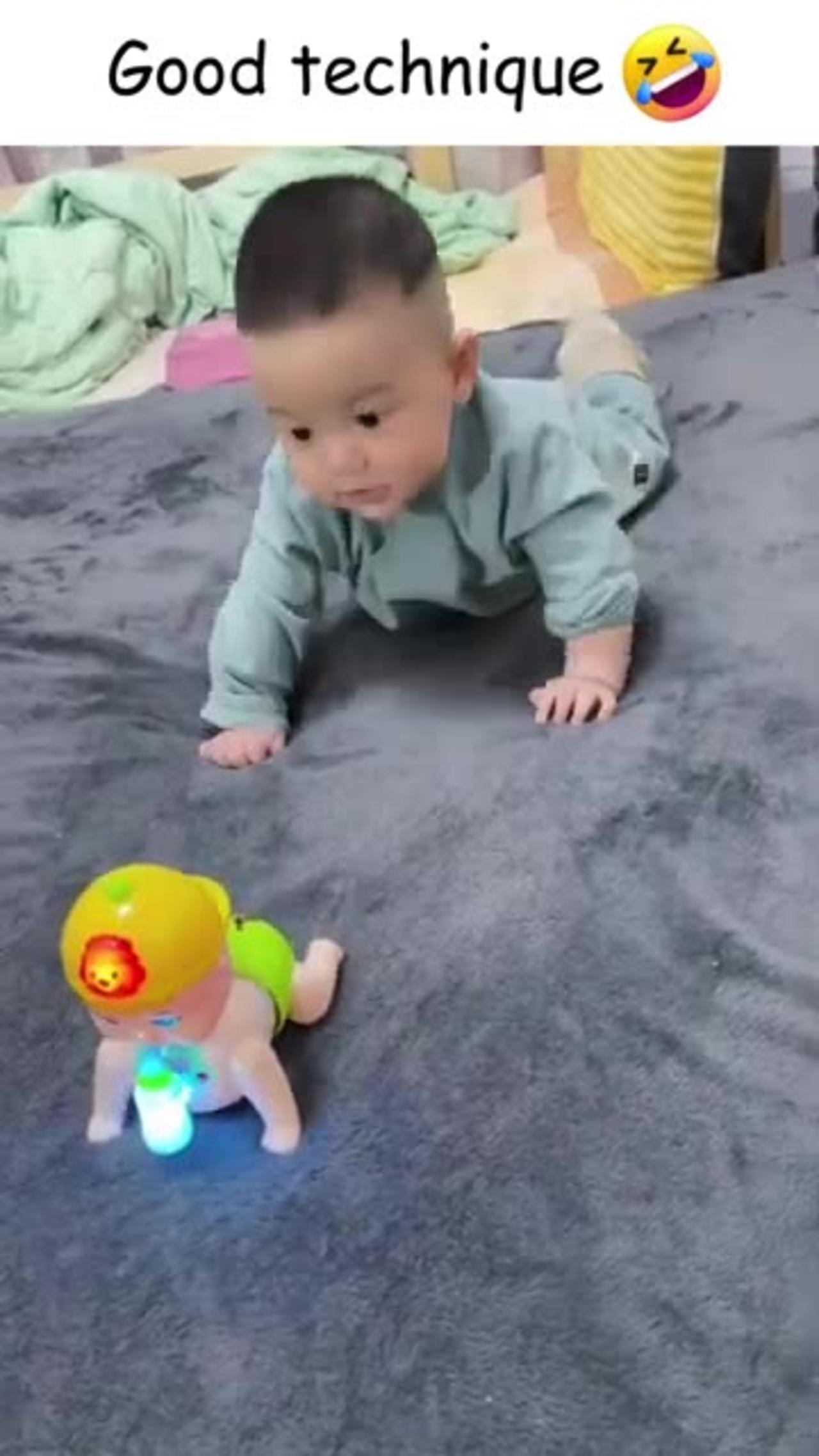 cute babies reaction video, funny moments #short