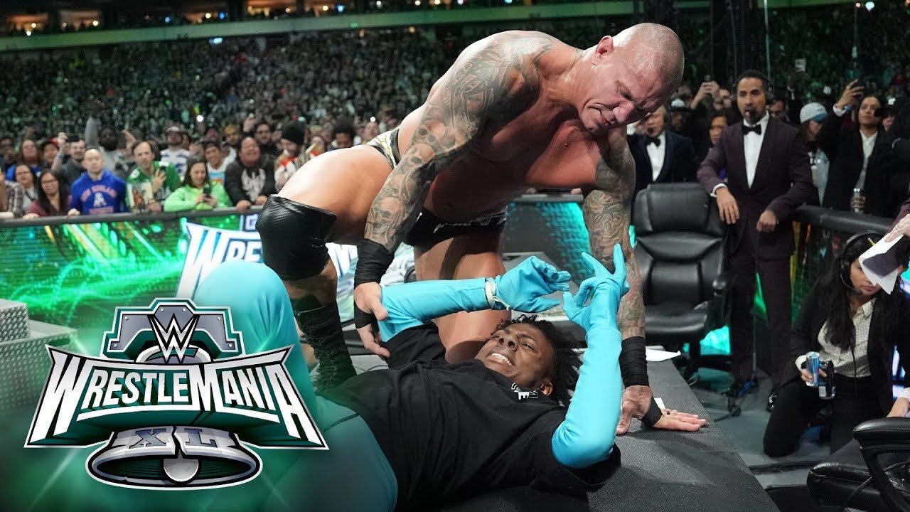 Randy Orton RKOs IShowSpeed on the announce table: WrestleMania highlights