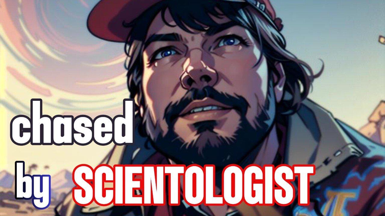 Scientologist hunts protester for barking
