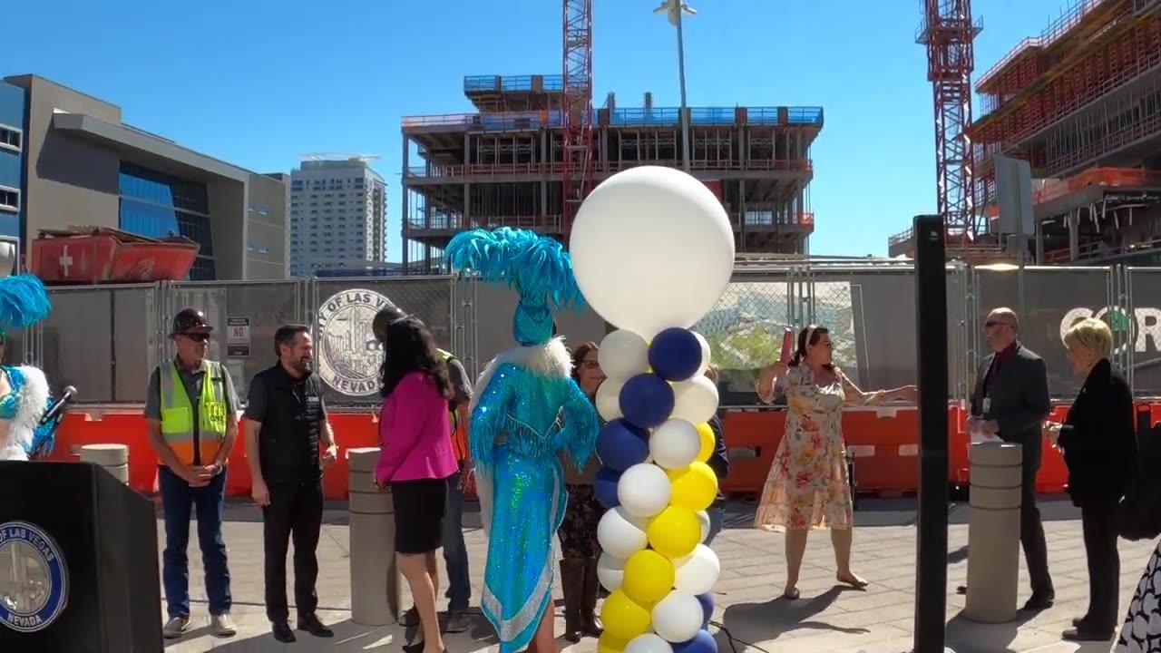 Pure Las Vegas: 3-term Mayor Carolyn Goodman's grand entrance into a downtown construction ceremony