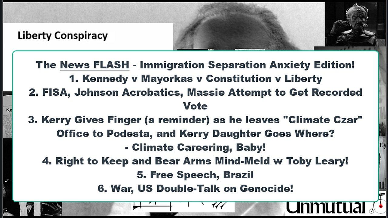 Liberty Conspiracy LIVE 4-11-24! Border MORE! FISAhhh! Gun Rights w Toby Leary, US Genocide Guilt