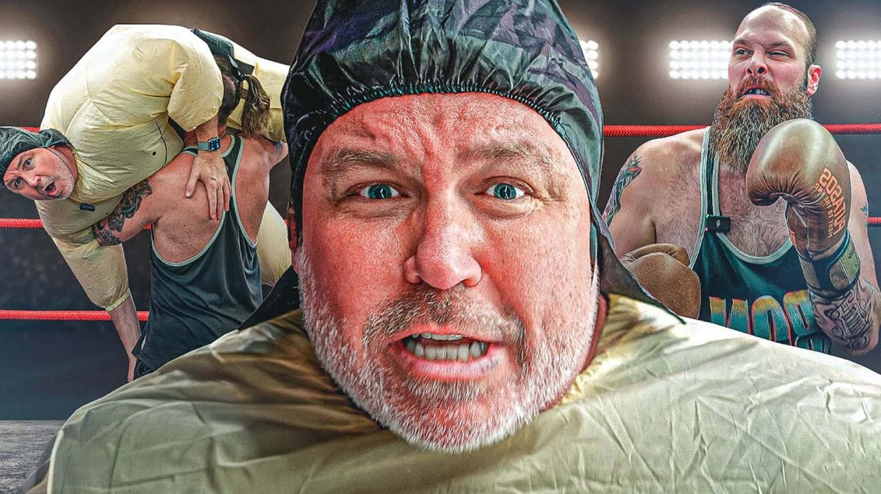Massive 6'9' Wrestler Trains To Box 400lb Behemoth By Bodyslamming Me Into The Canvas