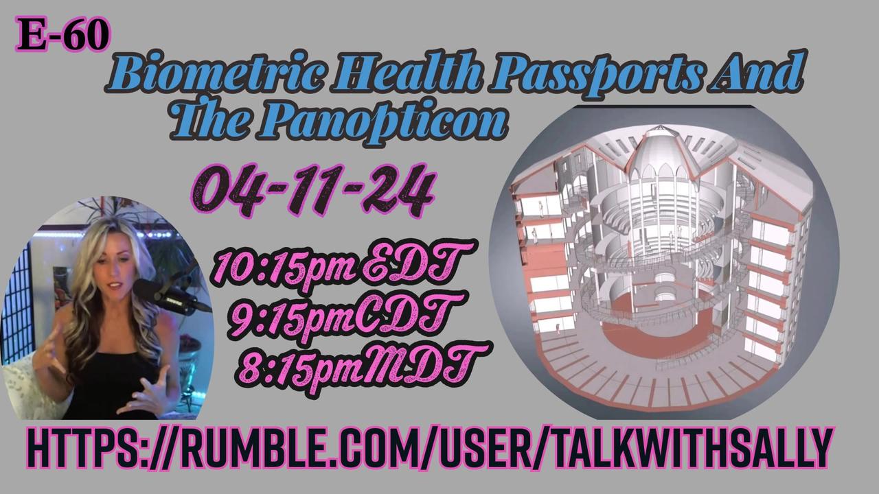 Biometric Health Passports And Panopticon 04-11-24 (10:15pmEDT/9:15pmCDT/8:15pmMDT)
